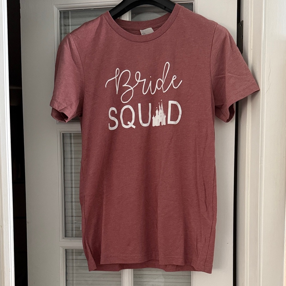 Disney Bride Squad Women's Short Sleeve Tee - Pink